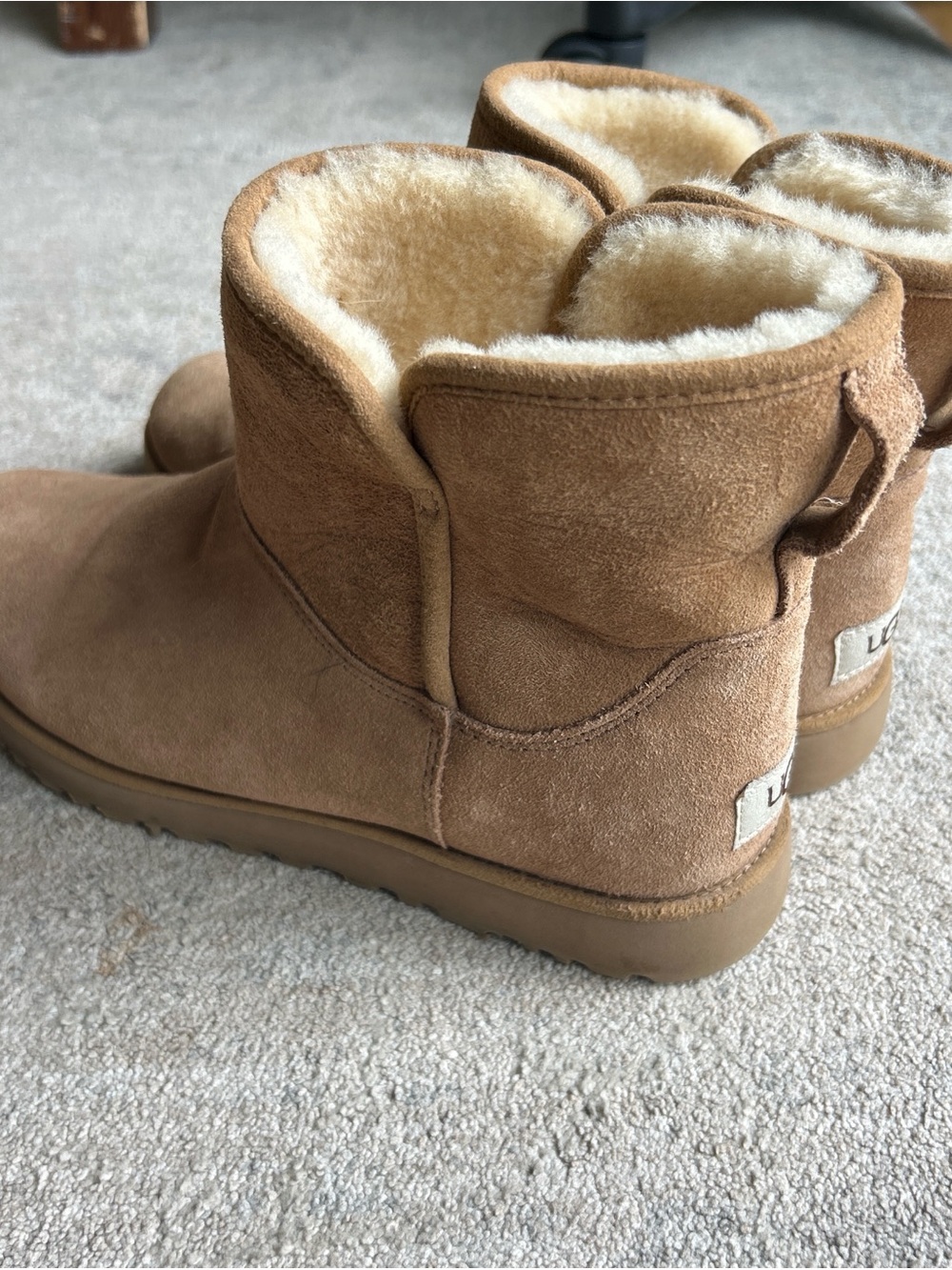 UGG Chestnut Suede Ankle Boots